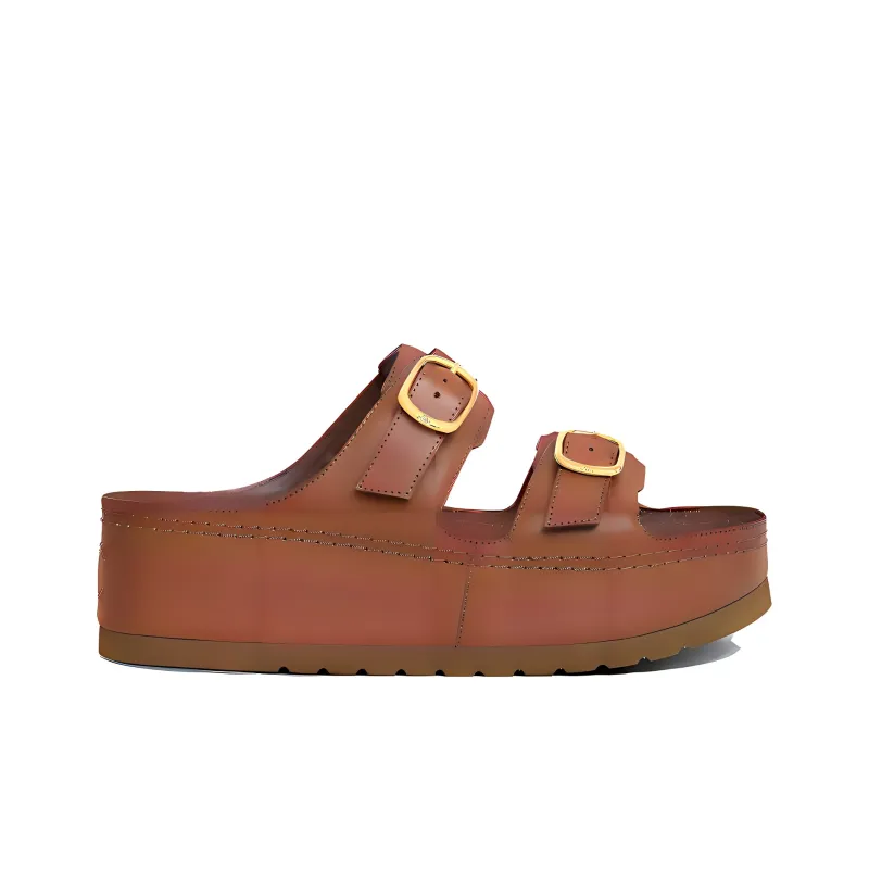 CELINE Slip Resistant Slide Slippers Women's Brown-1