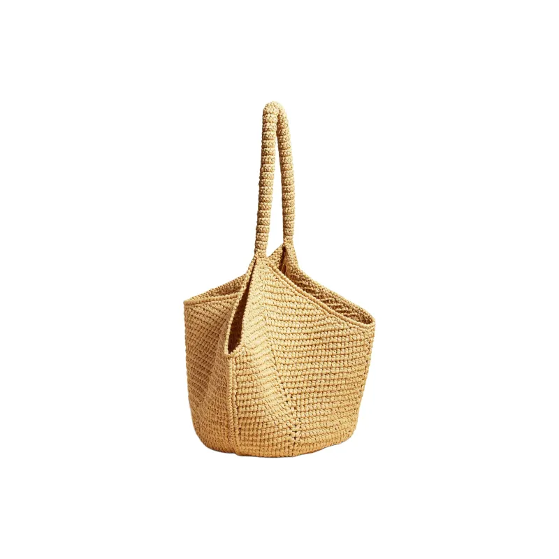 KHAITE Raffia Tote Bag, Shopping Bag, Handbag Women's Beige-2