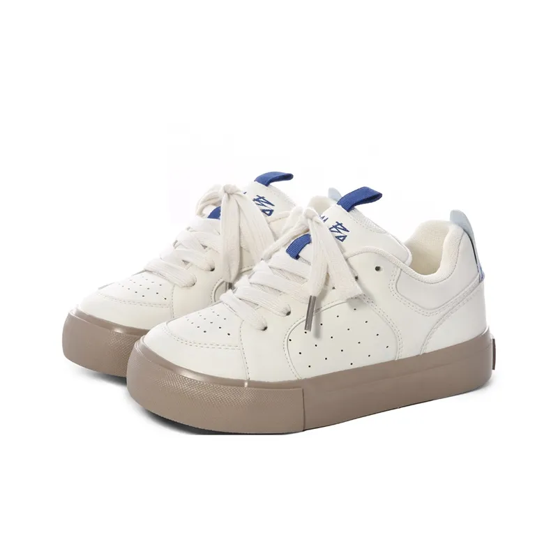 The New Age Family Low Top Skateboard Shoes Women's Milk Tea-1