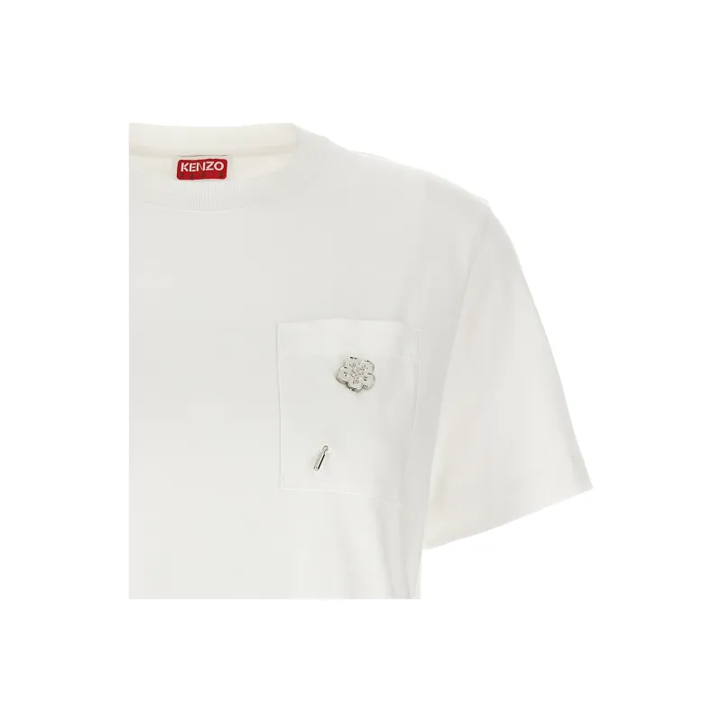 KENZO Boke Flower Embroidered Loose T Shirt-3