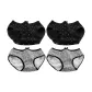 Black Dots *2+Leopard Print *2 (4 Pack)