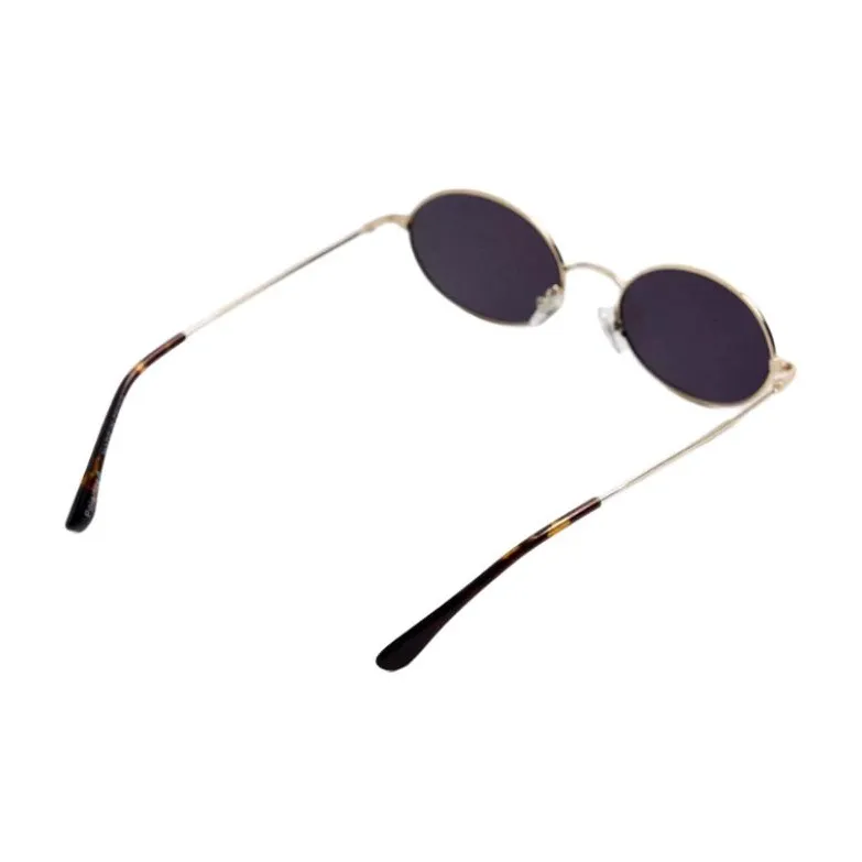 ZARA Metallic Nylon Oval Sunglasses Men's Gold-3