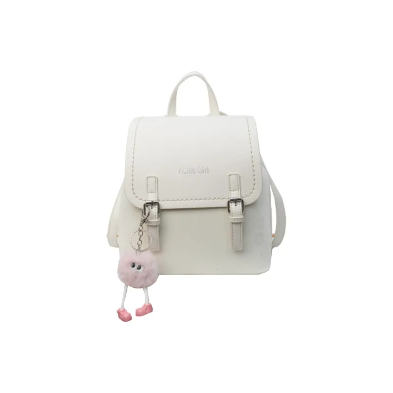 AIBAG PU Backpack Women's Pink/White/Blue/Black-7