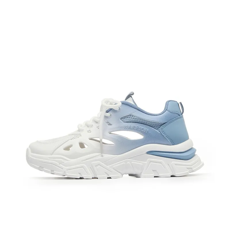 Warrior Abrasion Resistant, Breathable, Lightweight Low Top Casual Shoes Unisex White Blue-0