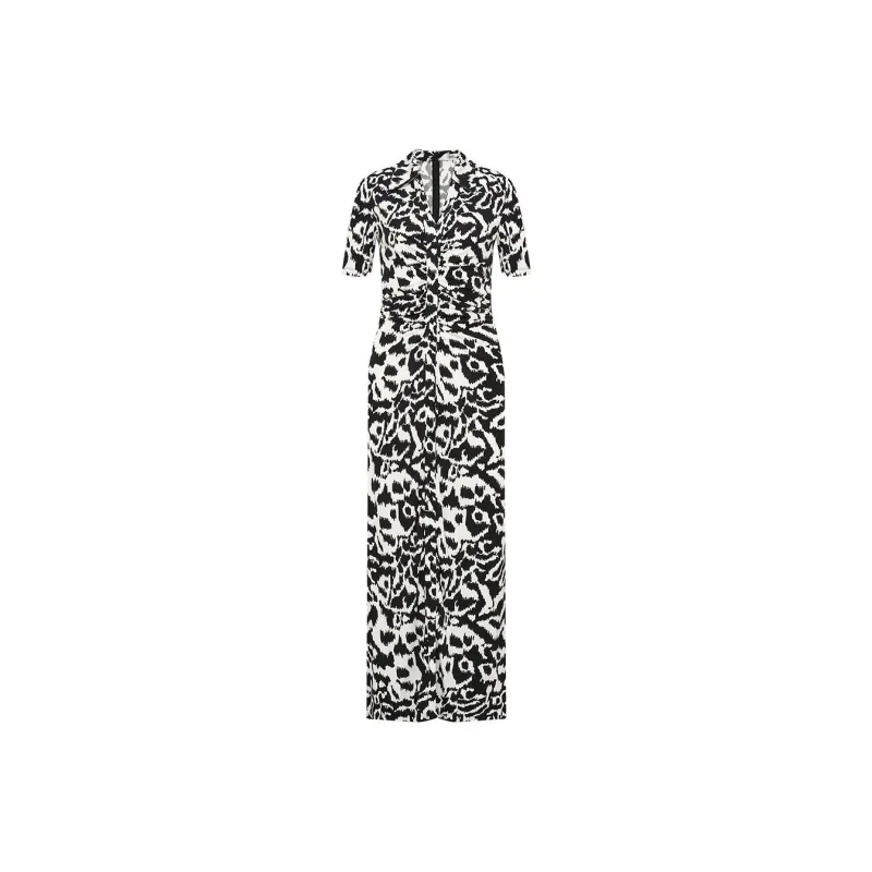 Diane Von Furstenberg SS25 Short Sleeved Dress Women's Black White-0