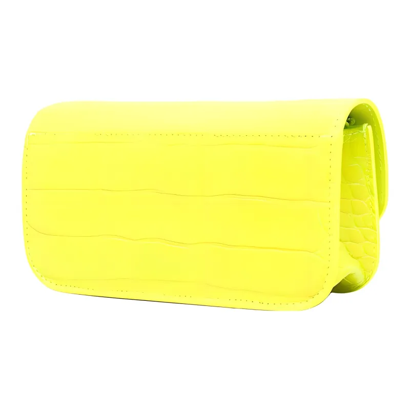 Balenciaga Gossip Calfskin Shoulder Bag Crossbody Bag Women's Neon Yellow-1