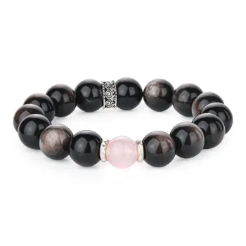 CHINA GOLD Natural Obsidian Bracelets Unisex
