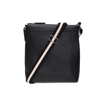 BALLY Leather Shoulder Bag, Crossbody Bag Men's Black
