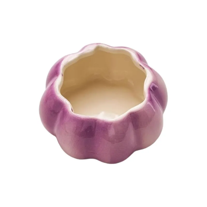 JIANYUJIAFANG Garlic Ceramic Ashtray With Lid, Dustproof, Creative, Cute, Quirky, Living Room, Bedroom-2