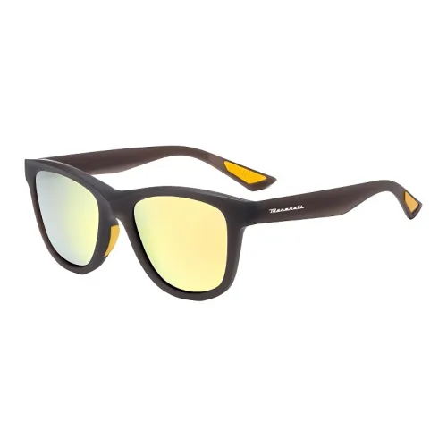 Maserati TR/Memory Plastic Round Sunglasses Unisex