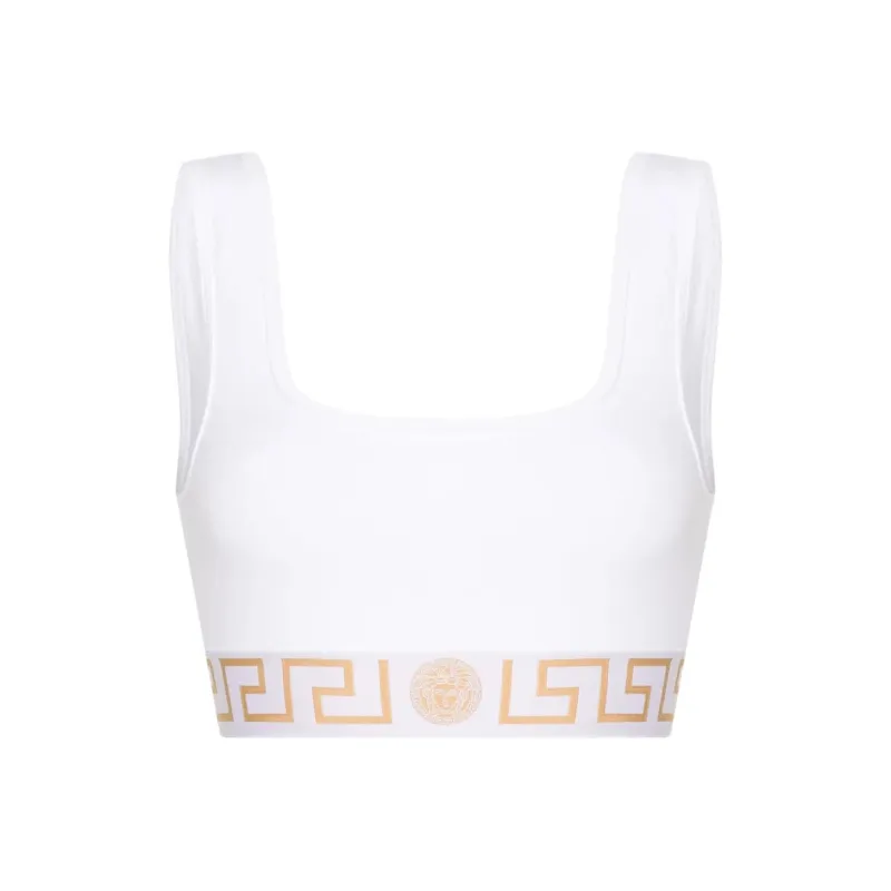 VERSACE Crop Tops Women's White-0