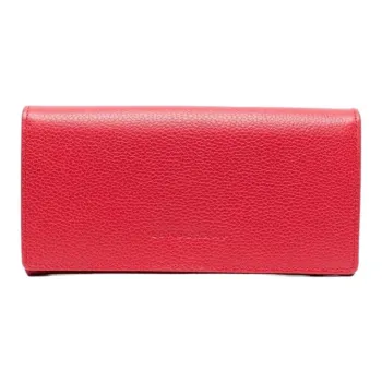 LONGCHAMP Le Foulonné Leather Wallet Women's Red