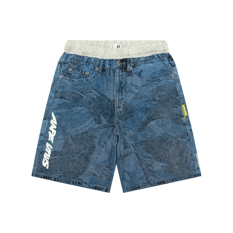 Aape Casual Shorts Men Blue BLX-0