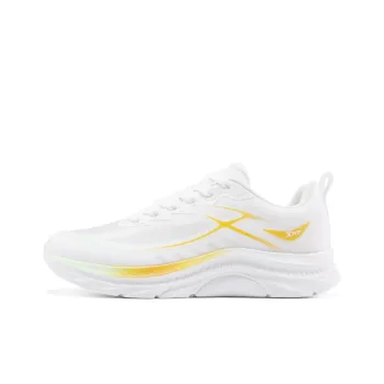 XTEP ZhuiFeng Slip Resistant And Breathable Low Top Casual Running Shoes Men's White Orange