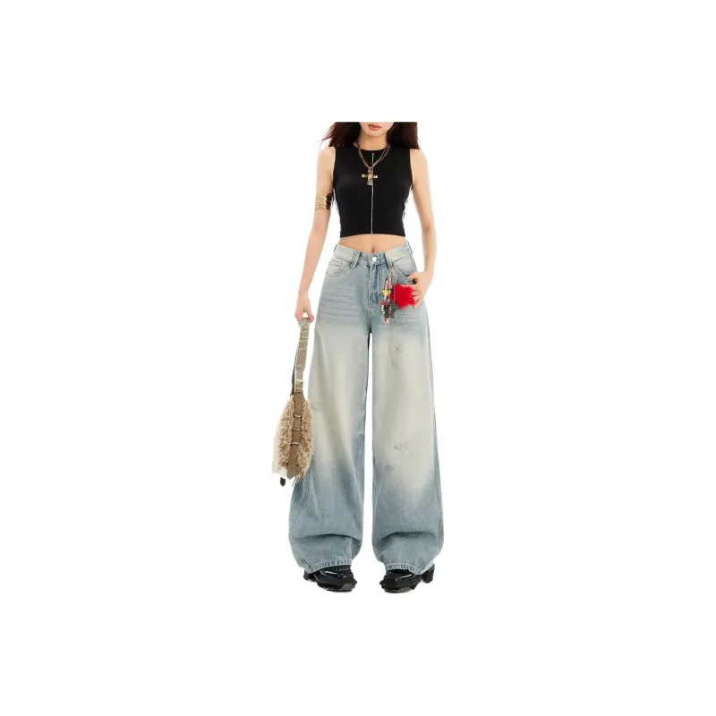 Concubine Zhu Jeans Women's Light Blue-0
