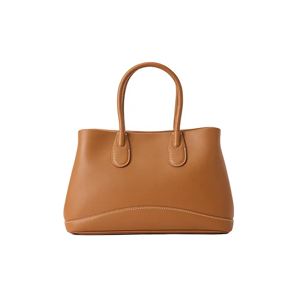 VANESSA HOGAN Top Grain Cow Leather Crossbody Handbag Medium Size Women's Nut Brown-2