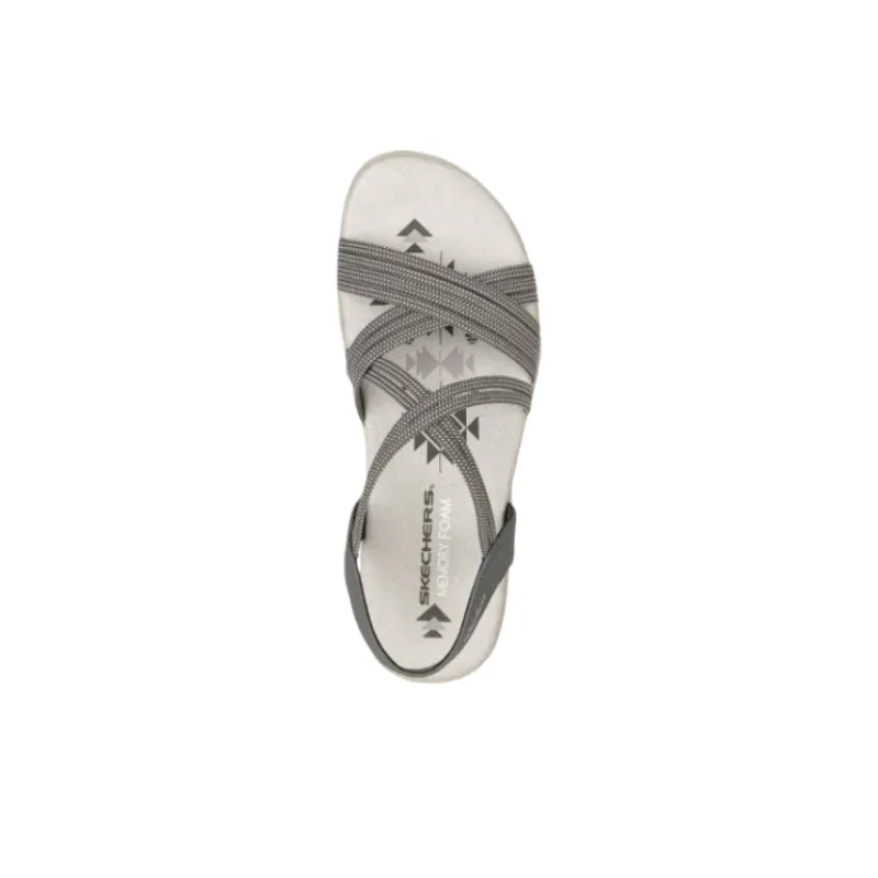 Skechers Reggae Slim Beach Sandals Women's Gray-3