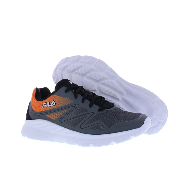 FILA Anti Slip Wear Resistant Low Top Casual Shoes Men's Gray Orange-5