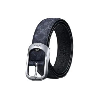 AOKANG Split Cow Leather Belts Men's 3.4CM