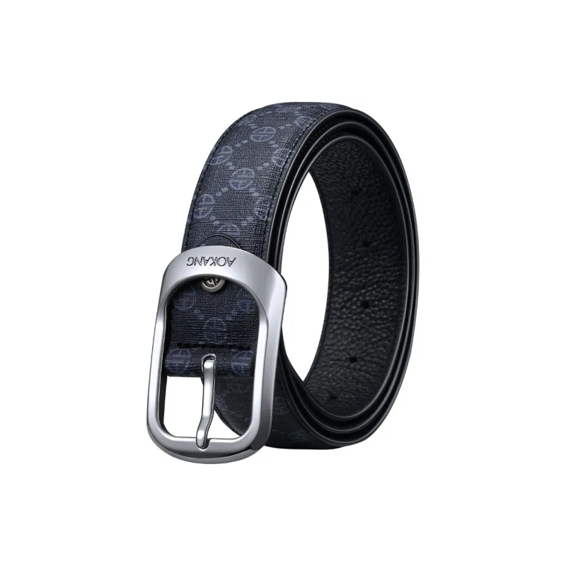AOKANG Split Cow Leather Belts Men's 3.4CM-0