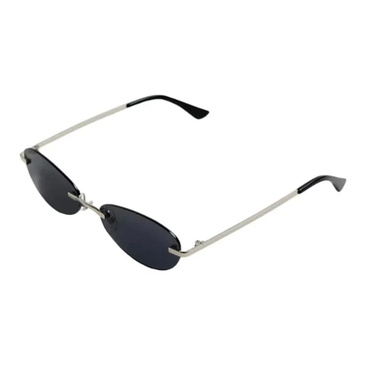 ZARA Metal Acetate Polyamide Oval Sunglasses Men's Silver-2