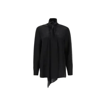 VERSACE Barocco-Jacquard Pussy-Bow Blouse