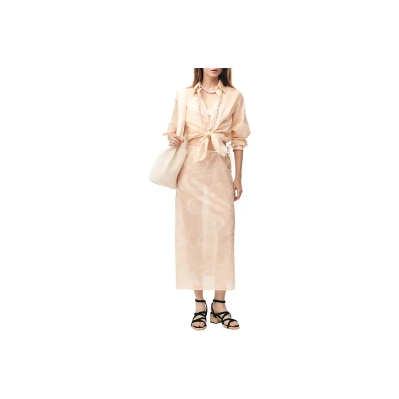 CHANEL Shirt Women's Orange White-1