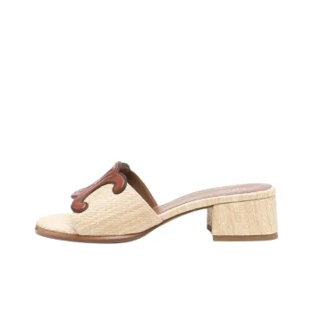 CELINE Slide Slippers 5cm Women's Beige