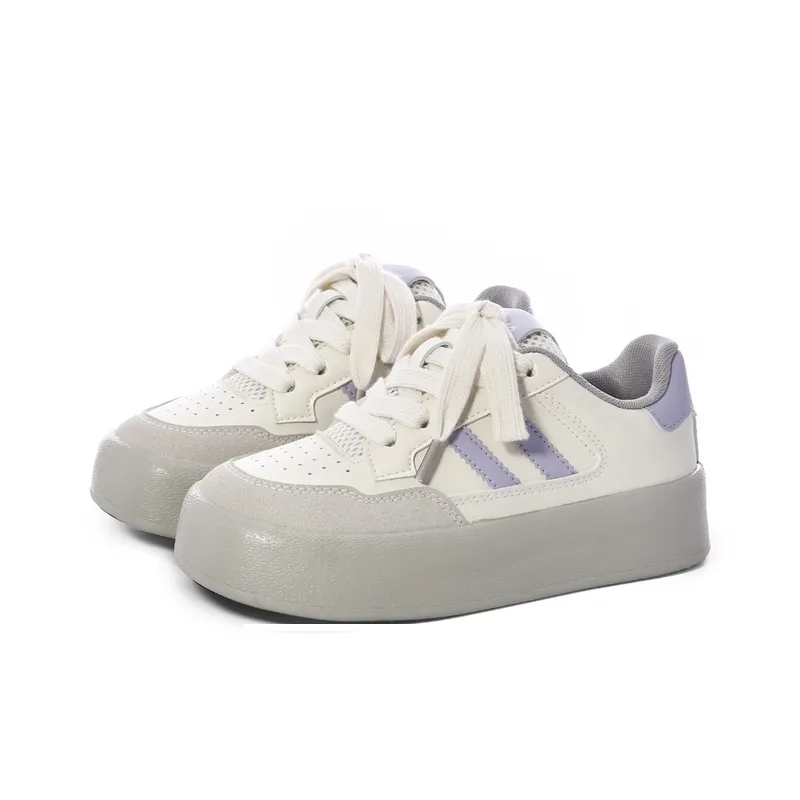 The New Age Family Low Top Skateboard Shoes Women's Gray Purple-1