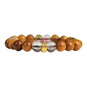 ZHUOJIN Golden Sandalwood Bracelets Unisex
