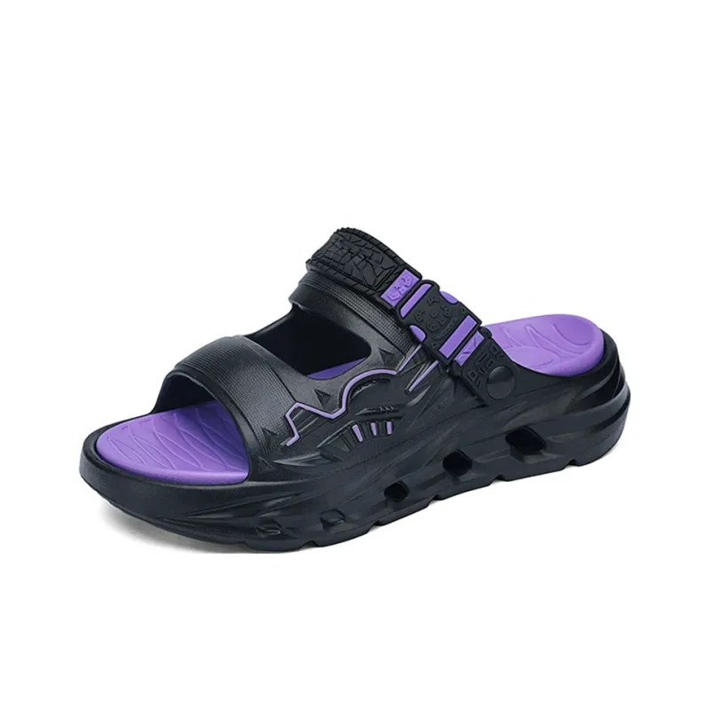 HACKBUTEER Beach Sandals Men Gray/Green/Beige/Brown/Black/Purple-7