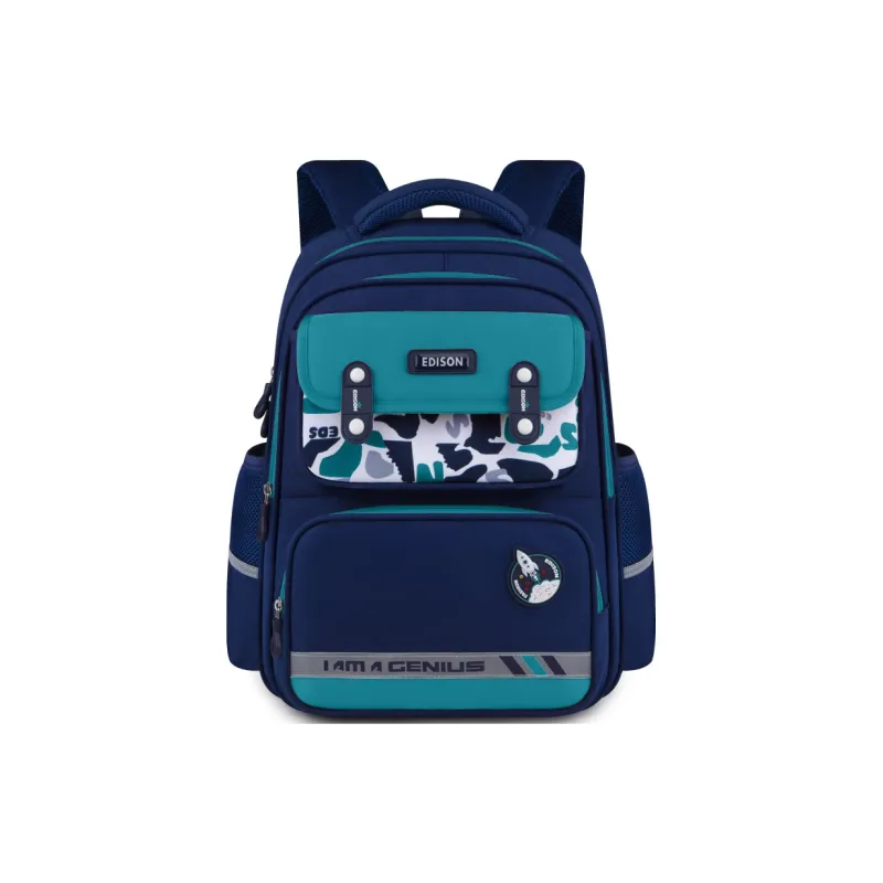 EDISON Oxford Student Bag Regular Kids' Blue Green/Blue Red/Blue Yellow/Blue Pink/Cyan Purple-1