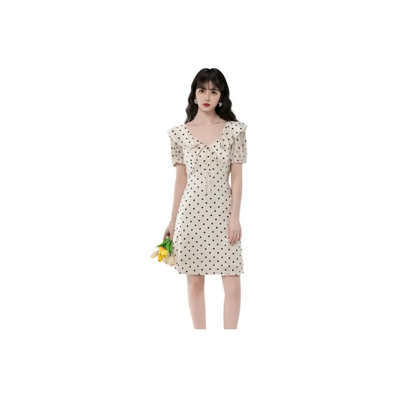 Mu Xiao Xin Short Sleeved Dress Women's-0