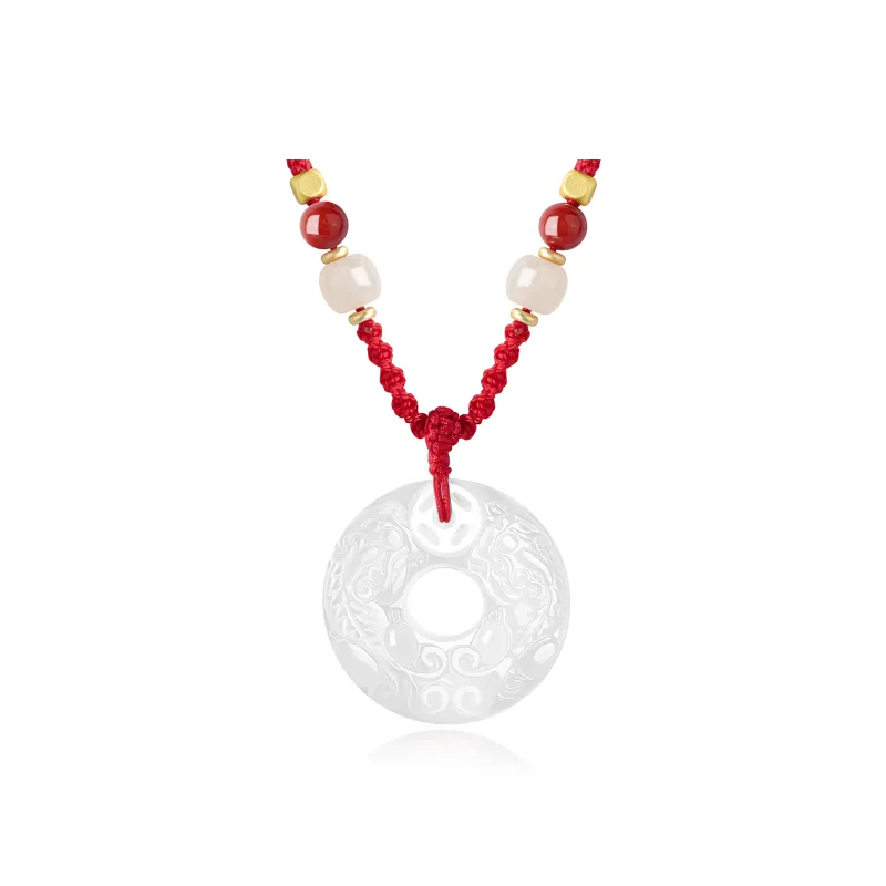 Lao Feng Xiang Chalcedony Necklaces Unisex-0