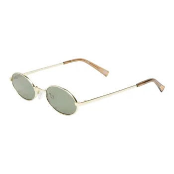 Le Specs Metal Oval Sunglasses Women's Gold
