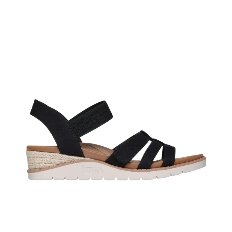 Skechers BOBS Arch Fit Beach Kiss Beach Sandals Women's Black-1
