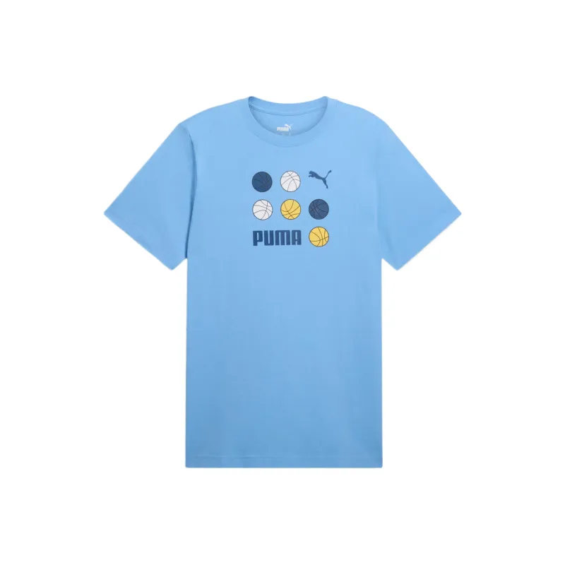 PUMA GRAPHICS BBall T Shirt Men's Light Blue-0