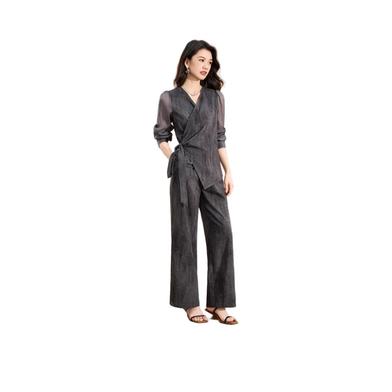 Mylan Summer Casual Suit Cinched Waist Women's-0