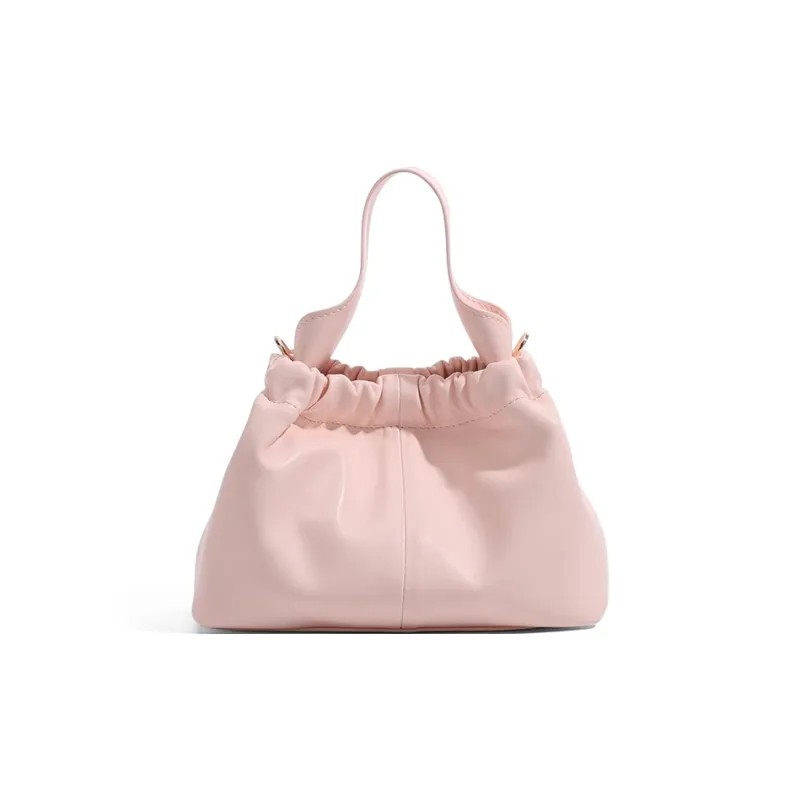 CLEVER& KETCH PU Cloud Bag, One Shoulder Handbag Women's Ecru/Black/Pink-8