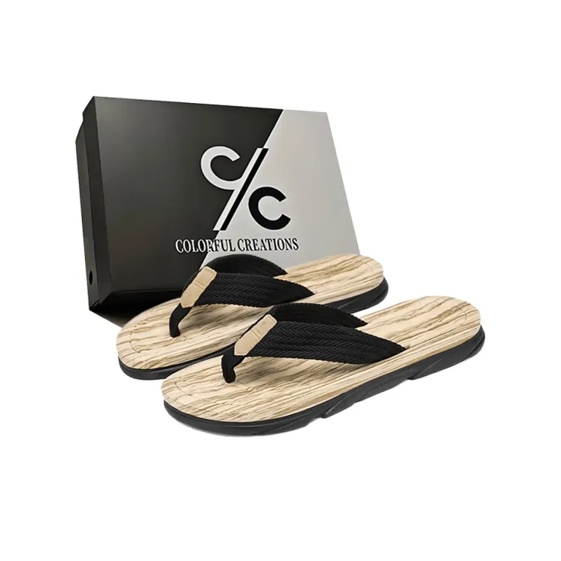 Colorful Creations EVA Quiet Abrasion Resistant Slip Resistant Quick Dry Flip Flops Men's-0