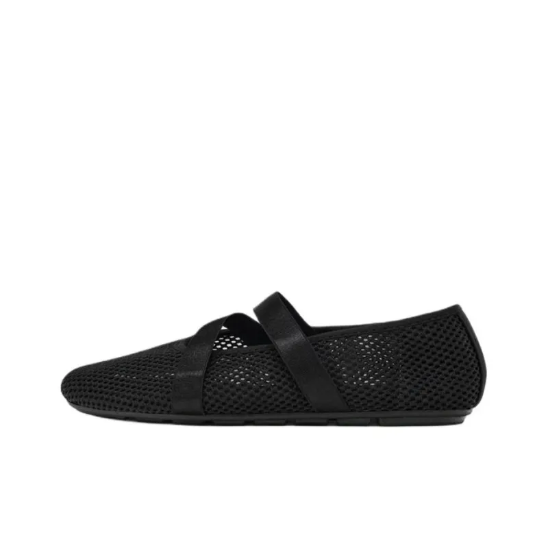ZARA Casual Single Shoes 0.5cm Women's Black-0