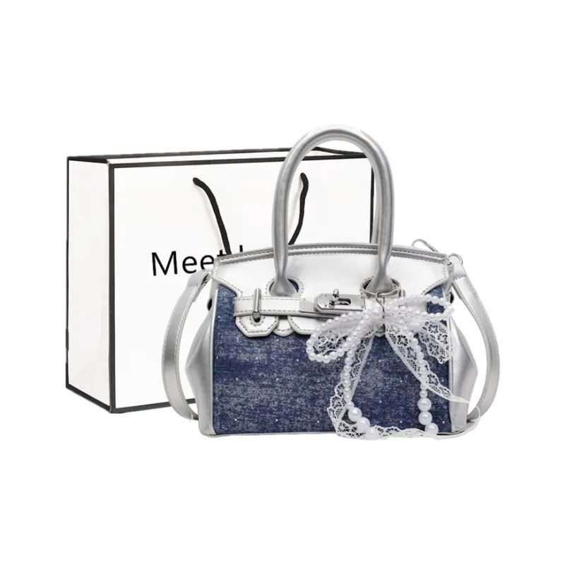 Fitchell PU Handbag Women's Sky Blue/Royal Blue/Denim Blue/Black-7