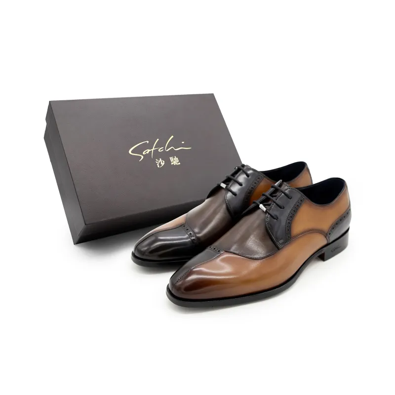 Satchi Dress Shoes, Derby Shoes Men's Yellow Gray-1
