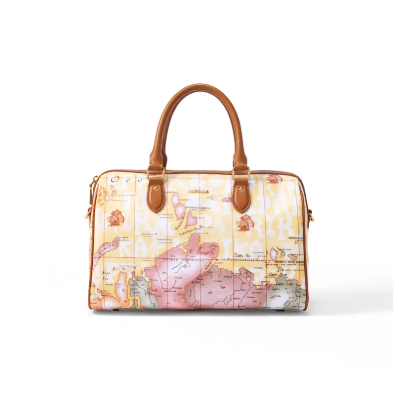 PAPRIKA Cow Leather Boston Bag, Shoulder Bag, Crossbody Bag, Handbag Women's Multicolor-10