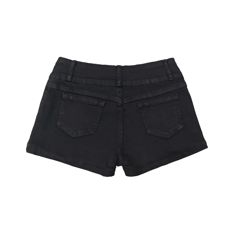 Honey Denim Shorts Women's Black-1