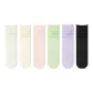 6 Pack (White+Beige+Light Pink+Light Green+Light Purple+Black)