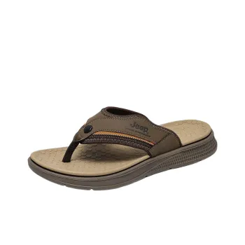 Jeep Slip Resistant Abrasion Resistant Flip Flops Men's Dark Khaki