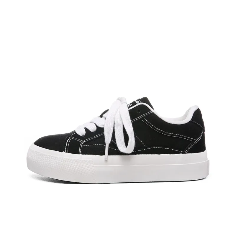 Ordifen Low Top Canvas Shoes Women's Black-0
