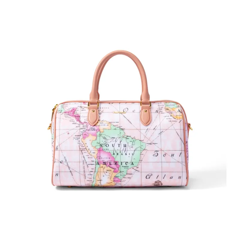 PAPRIKA Cow Leather Boston Bag, Shoulder Bag, Crossbody Bag, Handbag Women's Multicolor-2