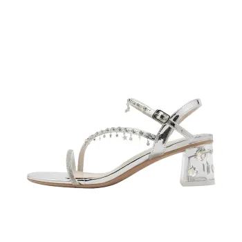 AFJI One Strap Sandals Women's Silver